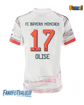 Bayern Munich Michael Olise #17 Tricou Fotbal Replică 2025-26 Femei Deplasare